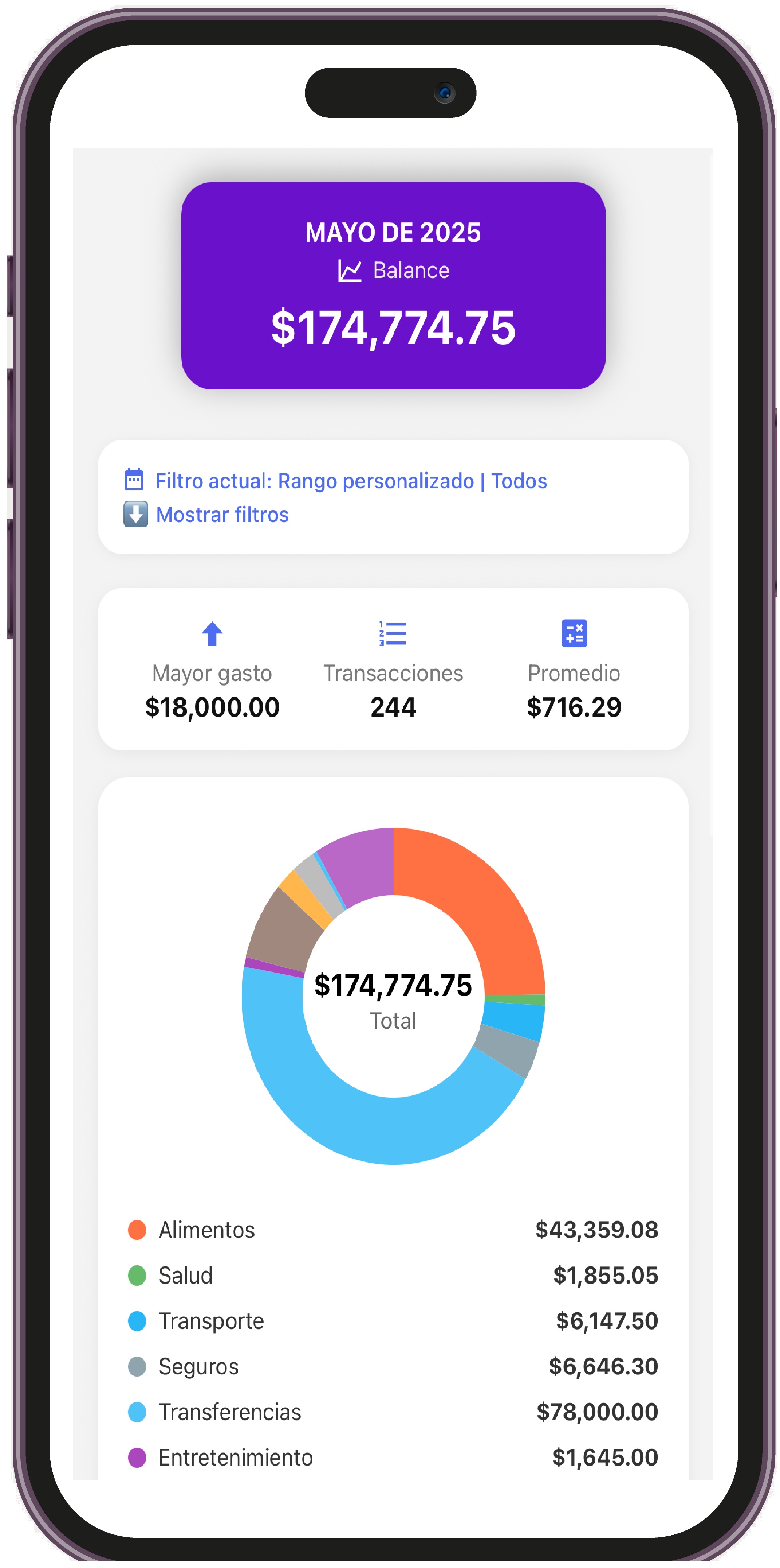 Vista previa de la aplicación Finkit